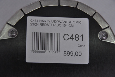 NARTY UŻYWANE ATOMIC REDSTER SC + M10 23/24 154 cm NRC481