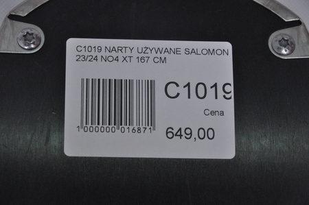 NARTY UŻYWANE SALOMON S/MAX N 4 XT + M10 23/24 167 cm NRC1019
