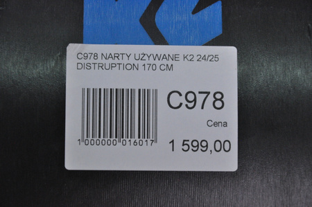 NARTY UŻYWANE K2 DISRUPTION 78TI + MXC 12 24/25 170 cm NRC978