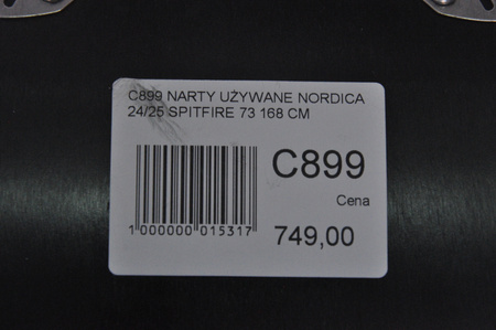 NARTY UŻYWANE NORDICA SPITFIRE 73 24/25 + Marker TP2 10 168 cm NRC899