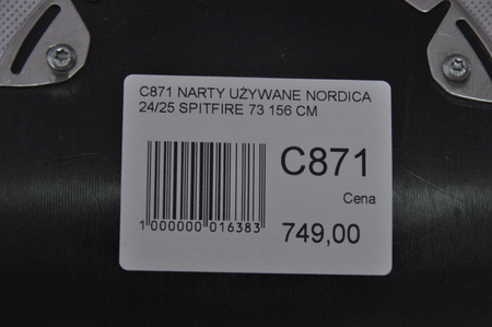 NARTY UŻYWANE NORDICA SPITFIRE 73 24/25 + Marker TP2 10 156 cm NRC871