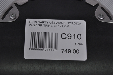 NARTY UŻYWANE NORDICA SPITFIRE 73 24/25 + Marker TP2 10 174 cm NRC910