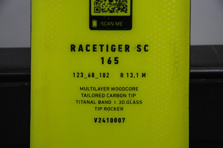 NARTY UŻYWANE VOLKL RACETIGER SC 24/25 + VMotion 10 165 cm NRC64