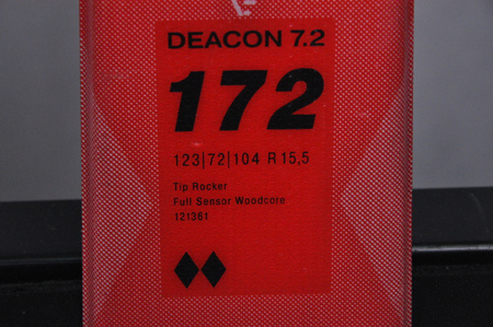 NARTY UŻYWANE VOLKL DEACON 7.2 + FTD 10 21/22 172 cm NRC1098