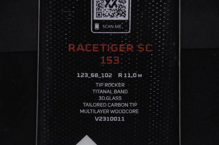 NARTY UŻYWANE VOLKL RACETIGER SC 23/24 + VMotion 12 153 cm NRC332