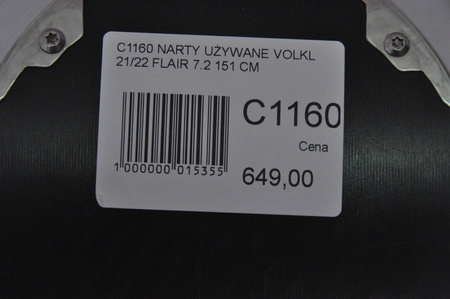 NARTY UŻYWANE VOLKL FLAIR 7.2 21/22 + FDT 10 151 cm NRC1160