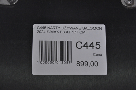 NARTY UŻYWANE SALOMON S/MAX F8 XT + M10 2024 177 cm NRC445
