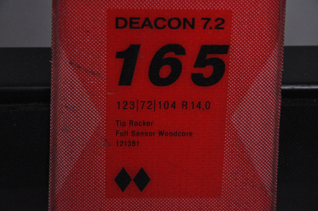 NARTY UŻYWANE VOLKL DEACON 7.2 + FTD 10 21/22 165 cm NRC1109