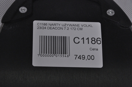 NARTY UŻYWANE VOLKL DEACON 7.2 + FTD 10 23/24 172 cm NRC1186