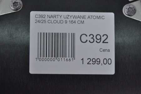 DAMSKIE NARTY UŻYWANE ATOMIC CLOUD C9 + M10 GW 24/25 164 cm NRC392