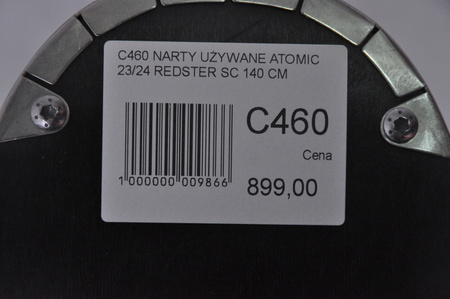 NARTY UŻYWANE ATOMIC REDSTER SC + M10 23/24 140 cm NRC460