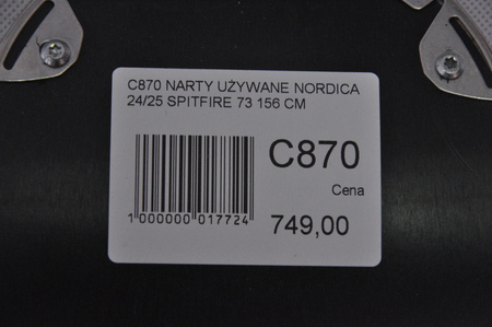 NARTY UŻYWANE NORDICA SPITFIRE 73 24/25 + Marker TP2 10 156 cm NRC870