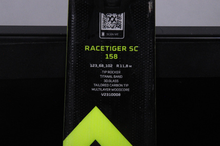 NARTY UŻYWANE VOLKL RACETIGER SC 23/24 + VMotion 12 158 cm NRB262