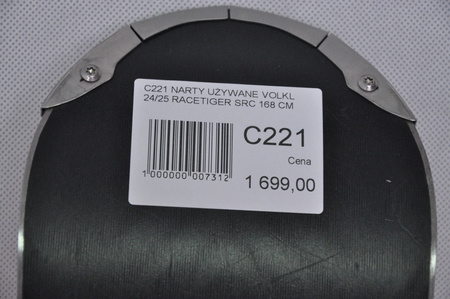 NARTY UŻYWANE VOLKL RACETIGER SRC + Motion 10 24/25 168 cm NRC221