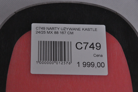 NARTY UŻYWANE KASTLE MX 88 + K12 PRW 24/25 167 cm NRC749