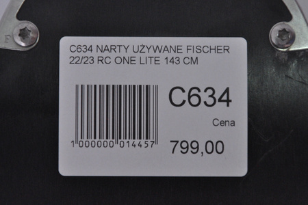 NARTY UŻYWANE FISCHER RC ONE 68 LITE + RS9 143 cm NRC634