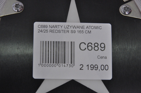 NARTY UŻYWANE ATOMIC REDSTER S9 + X12 GW 24/25 165 cm NRC689