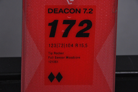 NARTY UŻYWANE VOLKL DEACON 7.2 + FTD 10 21/22 172 cm NRC1091