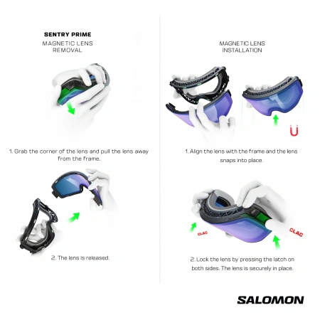 GOGLE SALOMON SENTRY PRIME SIGMA Iceberg Green 2026