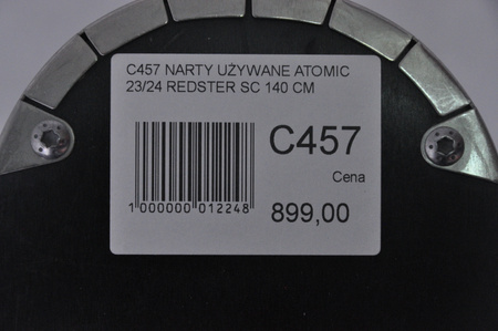 NARTY UŻYWANE ATOMIC REDSTER SC + M10 23/24 140 cm NRC457