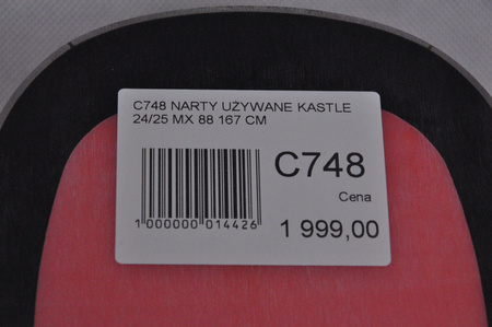 NARTY UŻYWANE KASTLE MX 88 + K12 PRW 24/25 167 cm NRC748