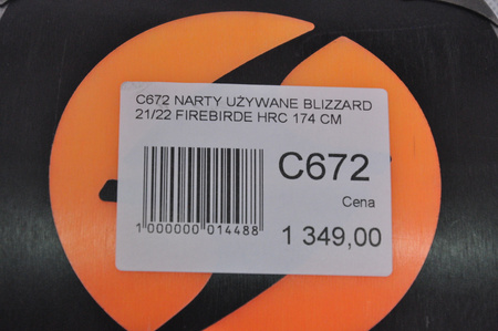 NARTY UŻYWANE BLIZZARD FIREBIRD HRC + XCELL 14 21/22 174 cm NRC672