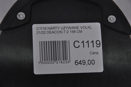 NARTY UŻYWANE VOLKL DEACON 7.2 + FTD 10 21/22 158 cm NRC1119
