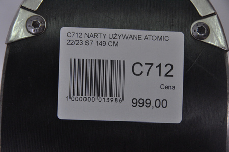 NARTY UŻYWANE ATOMIC REDSTER S7 + M12 GW 22/23 149 cm NRC712