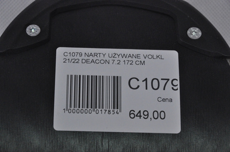 NARTY UŻYWANE VOLKL DEACON 7.2 + FTD 10 21/22 172 cm NRC1079