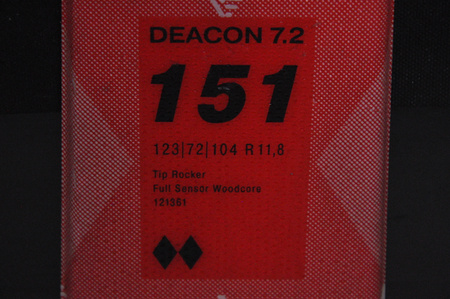 NARTY UŻYWANE VOLKL DEACON 7.2 + FTD 10 21/22 151 cm NRC1144