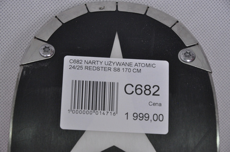 NARTY UŻYWANE ATOMIC REDSTER S8 + X12 GW 24/25 170 cm NRC682