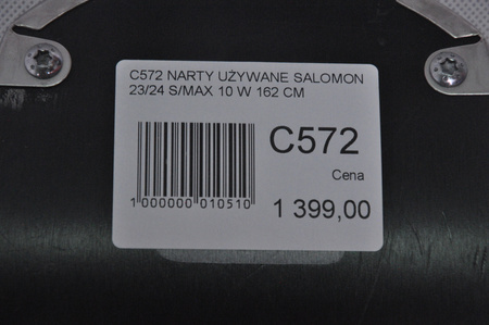 DAMSKIE NARTY UŻYWANE SALOMON S/MAX 10 + M11 23/24 162 cm NRC572