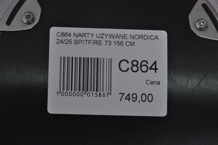NARTY UŻYWANE NORDICA SPITFIRE 73 24/25 + Marker TP2 10 156 cm NRC864