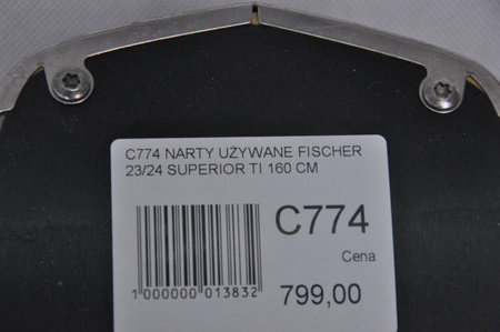 NARTY UŻYWANE FISCHER RC4 SUPERIOR TI 23/24 + Z11 160 cm NRC774