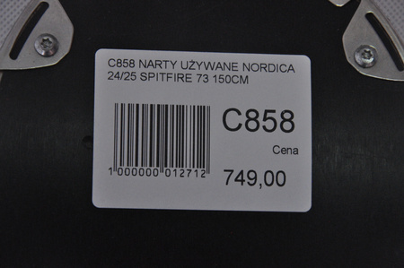 NARTY UŻYWANE NORDICA SPITFIRE 73 24/25 + Marker TP2 10 150 cm NRC858