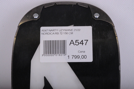 NARTY UŻYWANE NORDICA SPITFIRE 72 RB + XCELL 12 21/22 156 cm NRA547