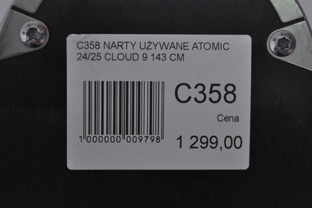DAMSKIE NARTY UŻYWANE ATOMIC CLOUD C9 + M10 GW 24/25 143 cm NRC358