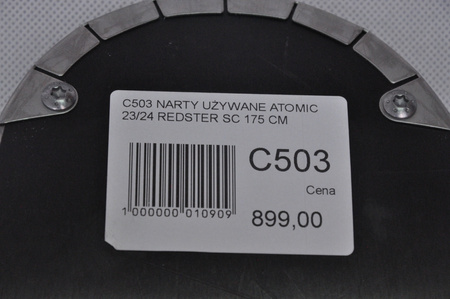 NARTY UŻYWANE ATOMIC REDSTER SC + M10 23/24 175 cm NRC503