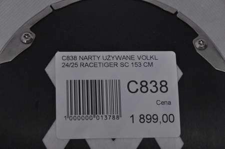 NARTY UŻYWANE VOLKL RACETIGER SC 24/25 + VMotion 12 153 cm NRC838