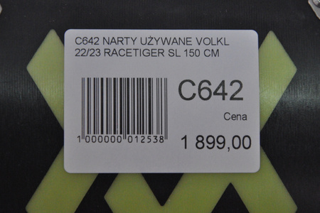 NARTY UŻYWANE VOLKL RACETIGER SL + VMotion 12 22/23 150 cm NRC642