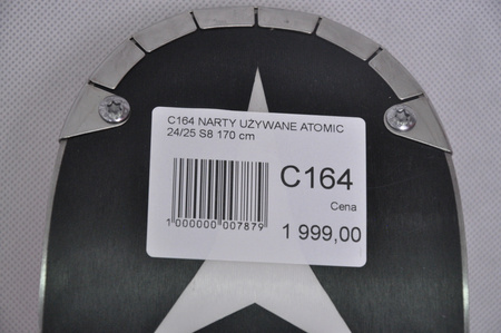 NARTY UŻYWANE ATOMIC REDSTER S8 + X12 GW 24/25 170 cm NRC164