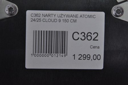 DAMSKIE NARTY UŻYWANE ATOMIC CLOUD C9 + M10 GW 24/25 150 cm NRC362