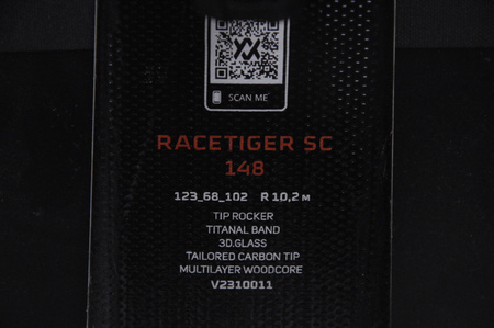 NARTY UŻYWANE VOLKL RACETIGER SC 23/24 + VMotion 12 148 cm NRC325