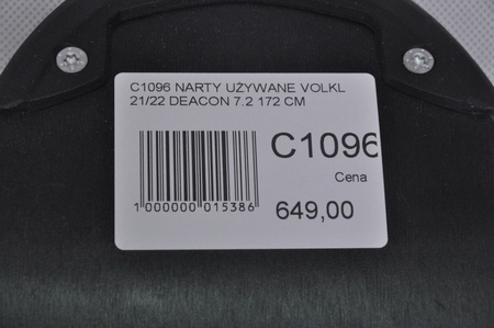 NARTY UŻYWANE VOLKL DEACON 7.2 + FTD 10 21/22 172 cm NRC1096