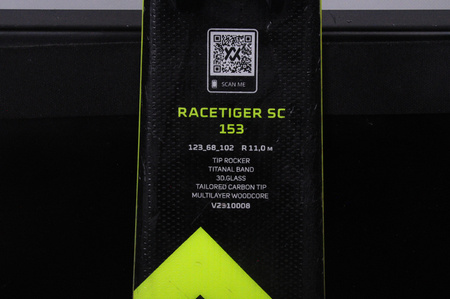 NARTY UŻYWANE VOLKL RACETIGER SC 23/24 + VMotion 12 153 cm NRB596