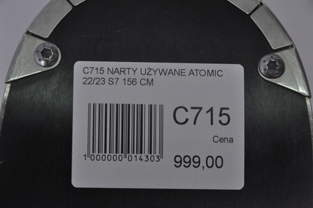 NARTY UŻYWANE ATOMIC REDSTER S7 + M12 GW 22/23 156 cm NRC715