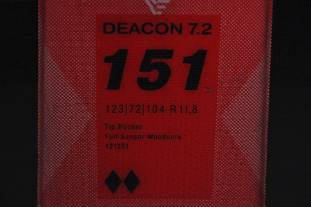 NARTY UŻYWANE VOLKL DEACON 7.2 + FTD 10 21/22 151 cm NRC1148