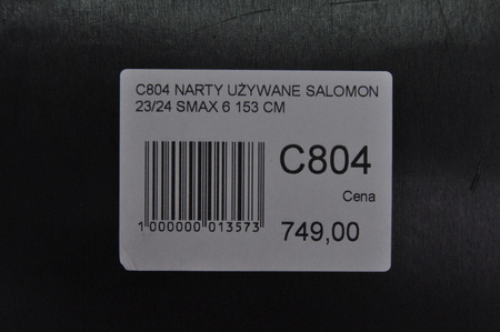 NARTY UŻYWANE SALOMON S/MAX 6 + M10 23/24 153 cm NRC804