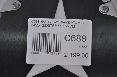 NARTY UŻYWANE ATOMIC REDSTER S9 + X12 GW 24/25 165 cm NRC688