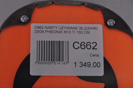 NARTY UŻYWANE BLIZZARD PHOENIX R13 TI + TPX 12 23/24 150 cm NRC662